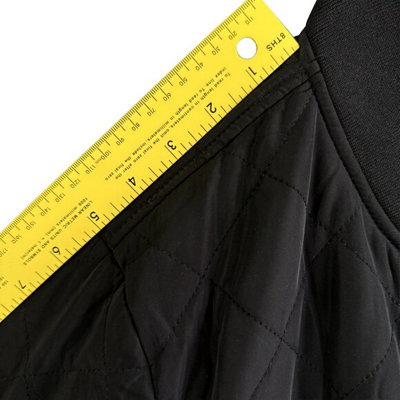 NWOT CALVIN KLEIN Quilted Bomber Jacket Black Mens S Zip Streetwear, Military - Picture 11 of 13